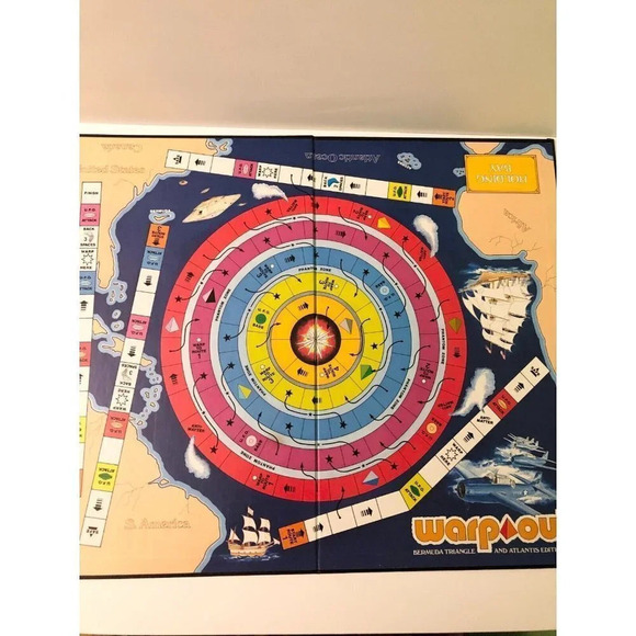 Vintage 1985 Warp Out A Triken Company Game Bermuda Triangle UFO Ships - Picture 5 of 15